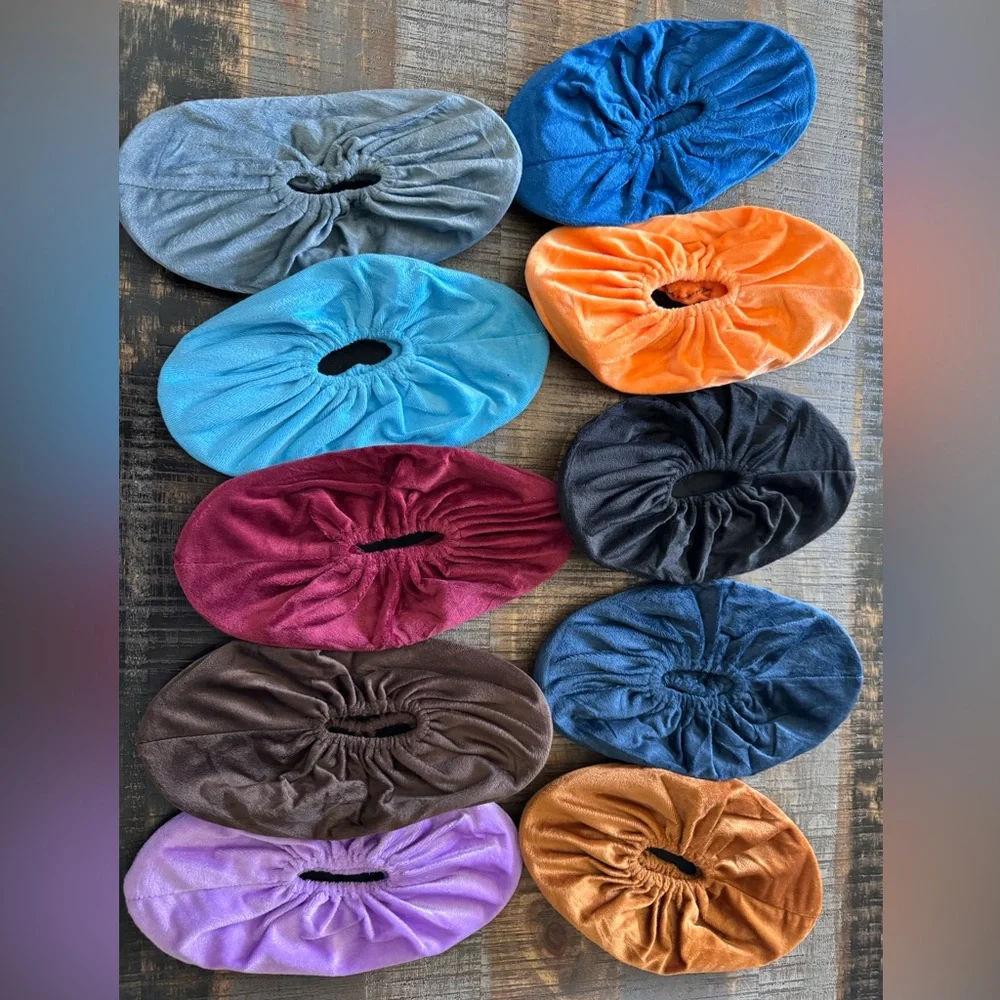 NWT 10Pairs Reusable Non Slip Shoe Covers, Premium Soft Washable 10 Colors - Picture 2 of 9